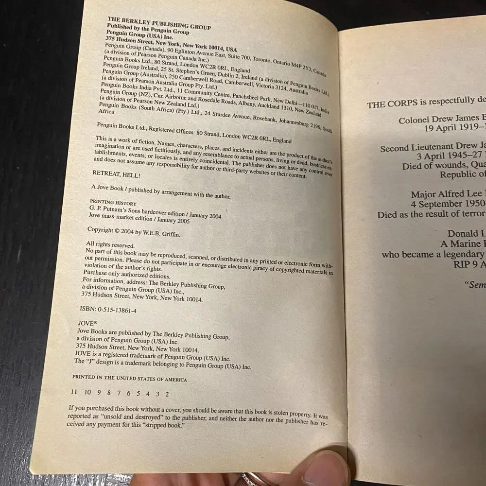 Retreat, Hell! by W. E. B. Griffin (2004, Mass Market)